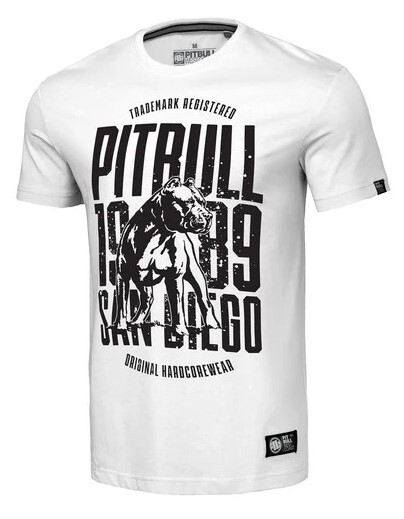 PIT BULL &quot;SAN DIEGO DOG&quot; Men&#39;s T-Shirt - White