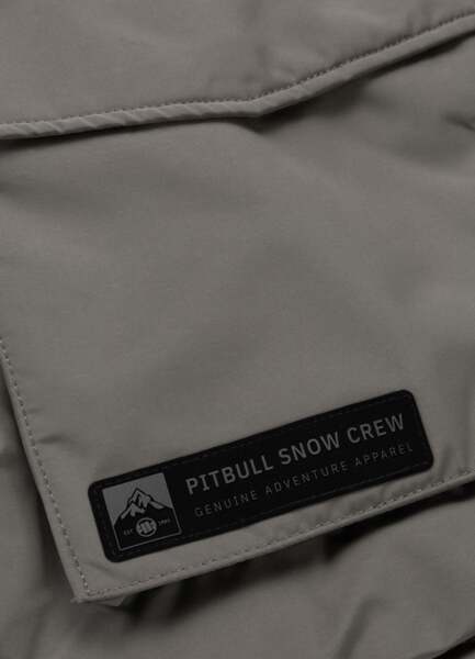 PIT BULL "FOREST" quilted parka winter jacket with hood - gray-brown