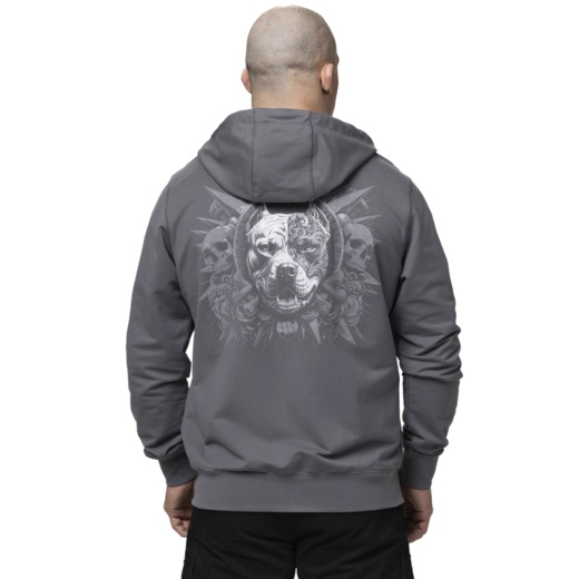 PIT BULL "WORLD" Zip-Up Hoodie - Graphite