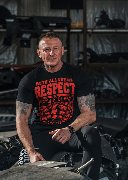 Bluza Dobermans Aggressive "WITH ALL DUE RESPECT" BC341 - szara