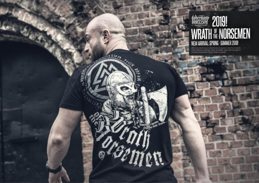 Longsleeve Dobermans Aggressive "WRATH NORSEMEN" LS208" - granatowy