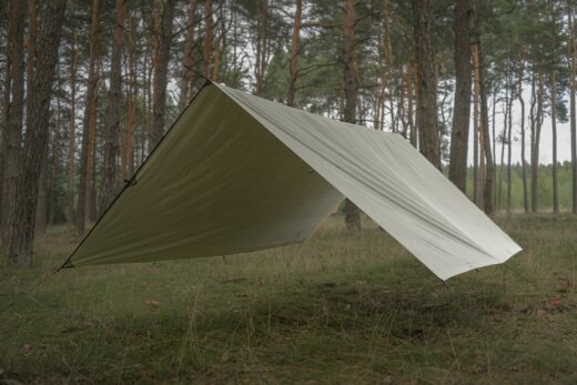 TIGERWOOD Termo Tarp 3×4 m Olive + zawiesia Black Silk