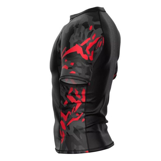 Short sleeve rashguard Extreme Hobby | BLACK PANTHER - czarny/czerwony