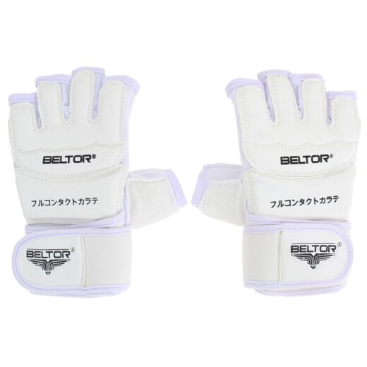 Karate Gloves FIREBLOW FULL CONTACT Hand and Fist Protectors - Beltor white