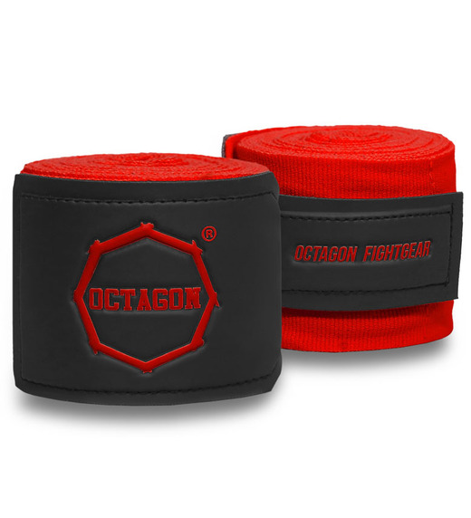 Boxing bandages Octagon 3 m Fightgear Supreme Basic - red