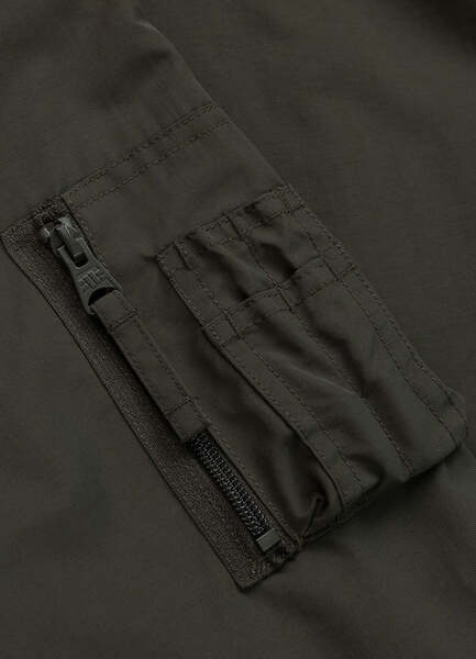 PIT BULL "HOOPER" transitional bomber jacket with hood - olive