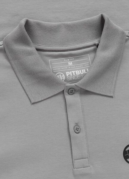 PIT BULL Jersey 210 "Logo" Polo Shirt - Gray