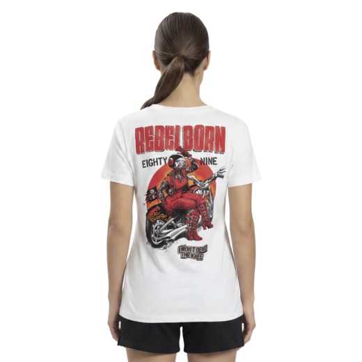 PIT BULL "REBEL BORN" Women's T-shirt - White