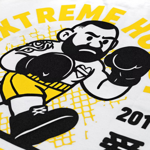 Koszulka T-shirt męski Extreme Hobby "TRAIN HARD" - biały