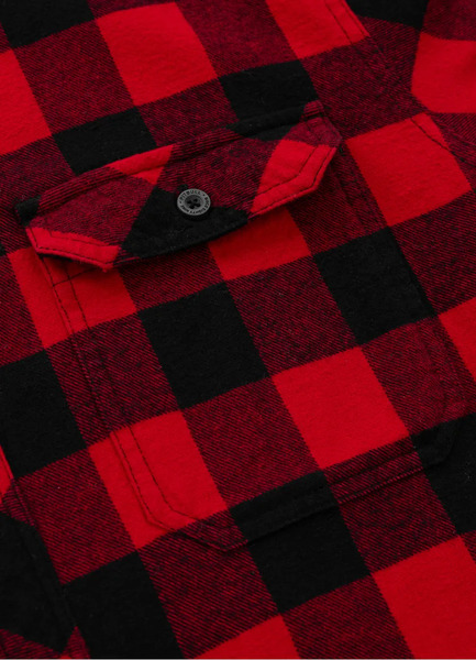 Flannel shirt "Mitchell" PIT BULL - red/black