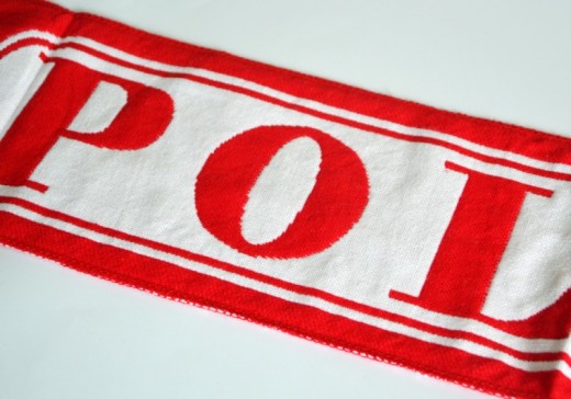 Poland Red and White Eagle Scarf