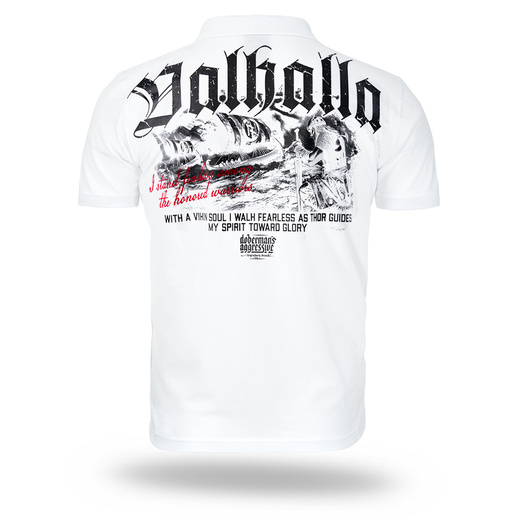 Dobermans Aggressive "VALHALLA III" TSP400 Polo Shirt - White