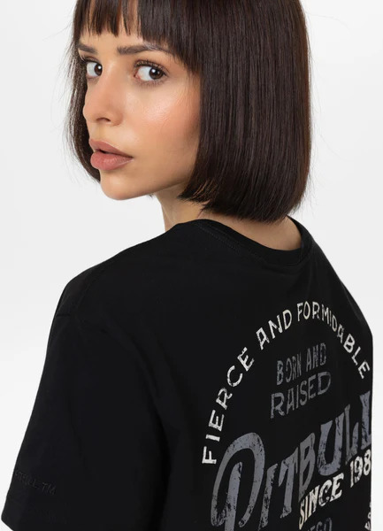 Koszulka damska Oversize PIT BULL "LOYAL" - czarny