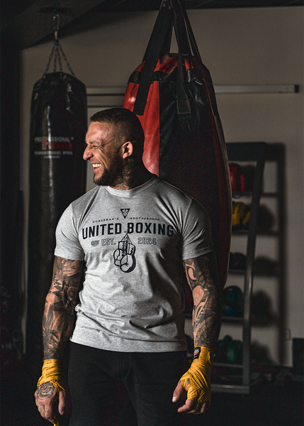 Koszulka T-shirt Dobermans Aggressive "United Boxing" TS337 - brązowa