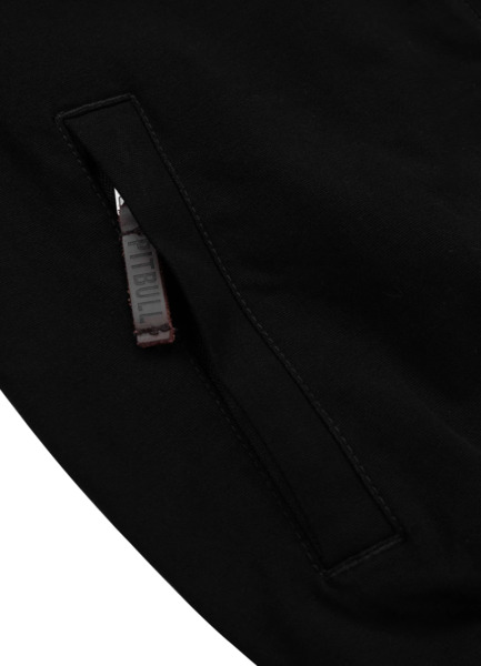 Kurtka męska przejściowa z kapturem PIT BULL "CRIMSON" - czarny