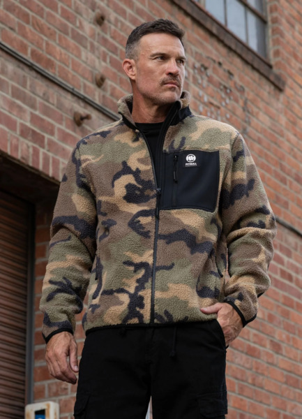 Bluza polarowa rozpinana PIT BYULL "JOYNER" - woodland camo
