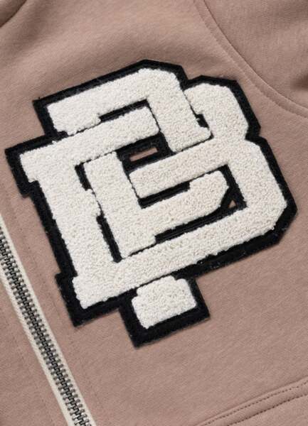 Women&#39;s zip-up hoodie PIT BULL &quot;RUFFINA PB&quot; - chocolate mousse