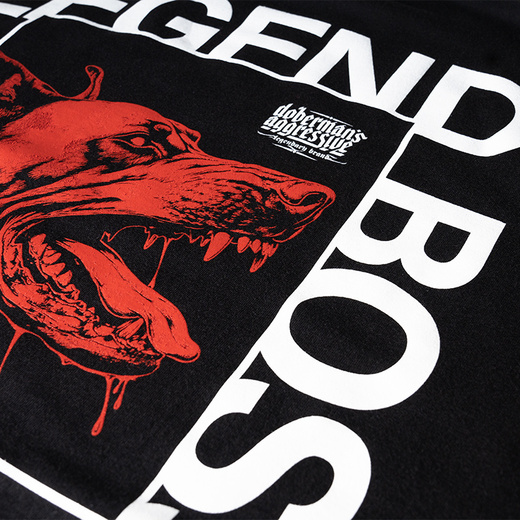 Longsleeve Dobermans Aggressive "THE LEGEND BOSS" LS382 - granatowy
