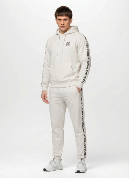 PIT BULL "TAPE PARKER" Men's Hoodie - Off White