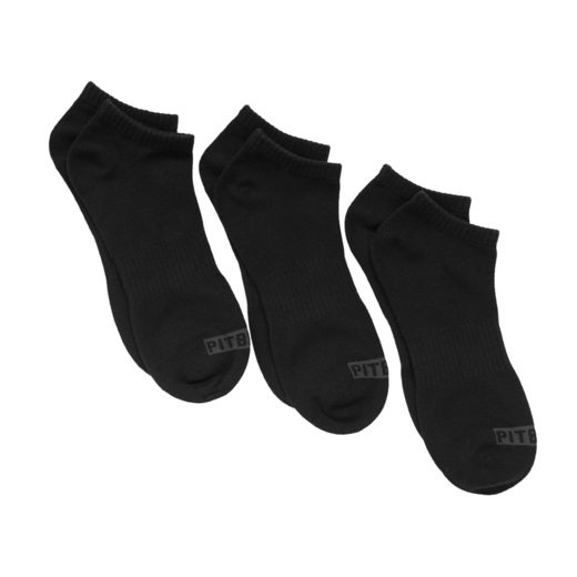Skarpety Pad PIT BULL Logo cienkie 3-pak - czarny