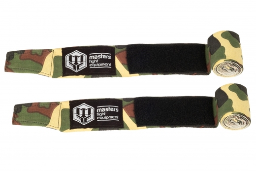 Bandaż bokserski elastyczny owijki Masters 4.5m BBE-MFE CAMOUFLAGE - zielony