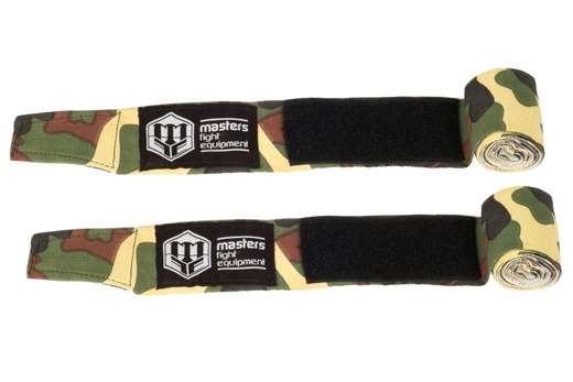 Boxing bandage elastic wraps Masters 4.5m camo - green