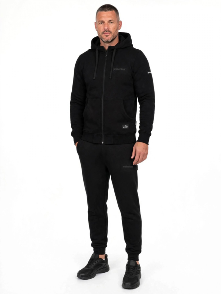 Bluza rozpinana z kapturem Pretorian "Logo 3D black" - czarna