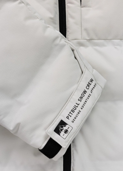 PIT BULL "STANFORD" quilted winter jacket with hood - off-white