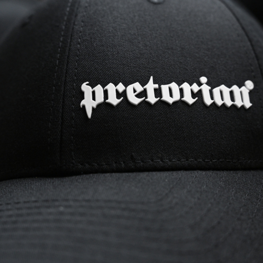 Pretorian "Logo 3D White" Baseball Cap - Black