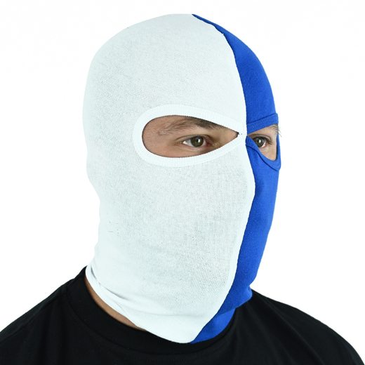 Kominiarka biało-niebieska