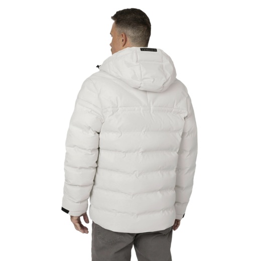 PIT BULL "STANFORD" quilted winter jacket with hood - off-white