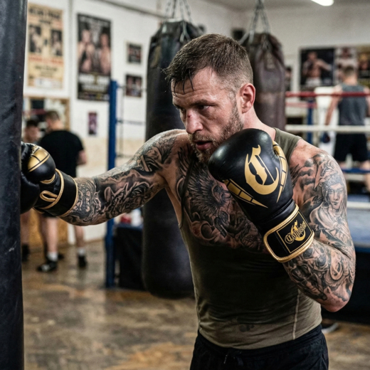 Rękawice bokserskie Cohortes "Aculeo" - black/gold