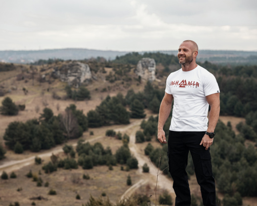 Koszulka T-shirt Dobermans Aggressive "Mystery Valhalla TS323" - granatowa