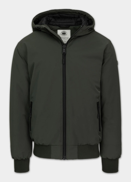 Kurtka zimowa z kapturem PIT BULL "YORK" - oliwkowy