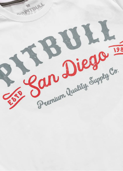 PIT BULL &quot;STRENGTH &amp; RESPECT&quot; Men&#39;s T-Shirt - White