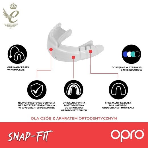 Opro Snap Fit Braces (for cameras) - white