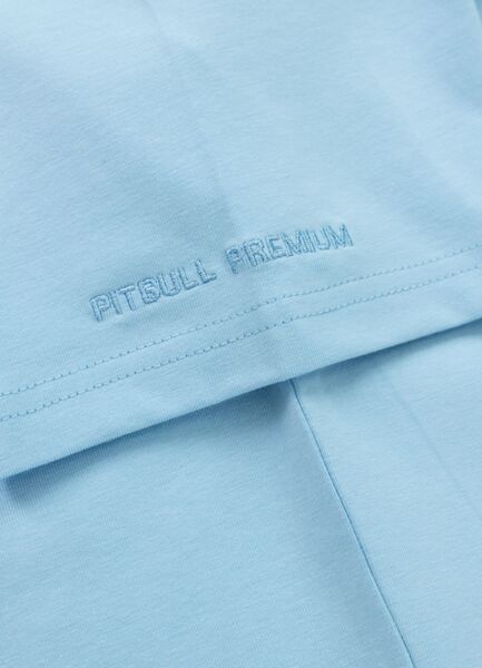 Koszulka męska PIT BULL Slim Fit "MINIMAL" - błękitny