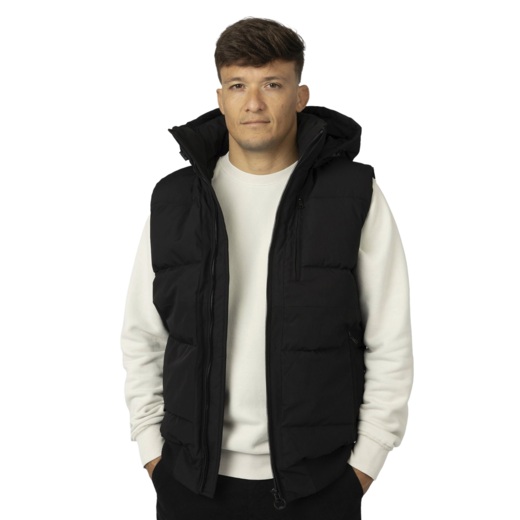 PIT BULL "Patton" Quilted Hooded Vest - Black