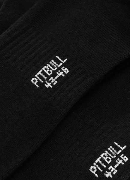 Skarpety PIT BULL High Ankle Logo cienkie 3-pak - czarny