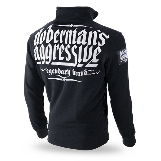 Bluza rozpinana Dobermans Aggressive "Legendary BCZ239" - czarna