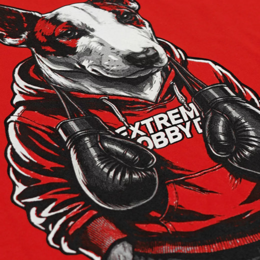 Koszulka T-shirt męski Extreme Hobby "BULLTERIER" - czerwony