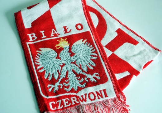 Szalik Polska Biało Czerwony Orzeł