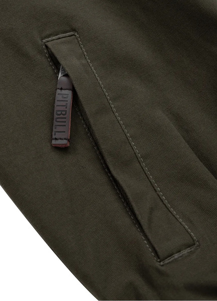 Men's transitional jacket with hood PIT BULL CRIMSON - olive