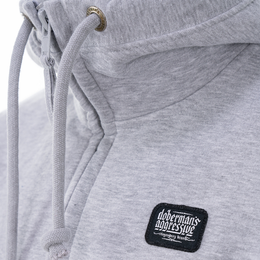 Dobermans Aggressive Zip Hoodie &quot;Aggressive BZ236&quot; - gray