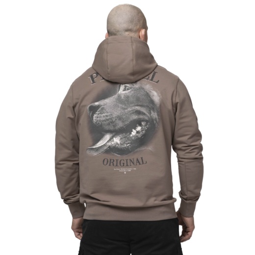 Bluza z kapturem PIT BULL "MIDNIGHT" - brązowy