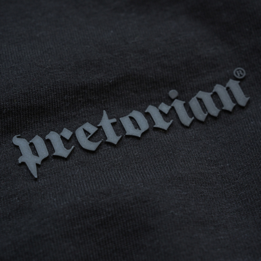 Spodenki bawełniane Pretorian "Logo" 3D - czarno czarne