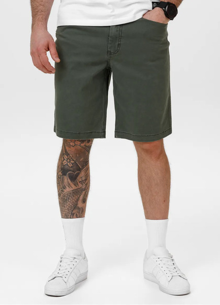 Szorty męskie PIT BULL Chino "GRAVES" - oliwkowy