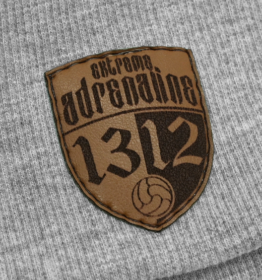 Czapka Extreme Adrenaline "1312" Leather - szara
