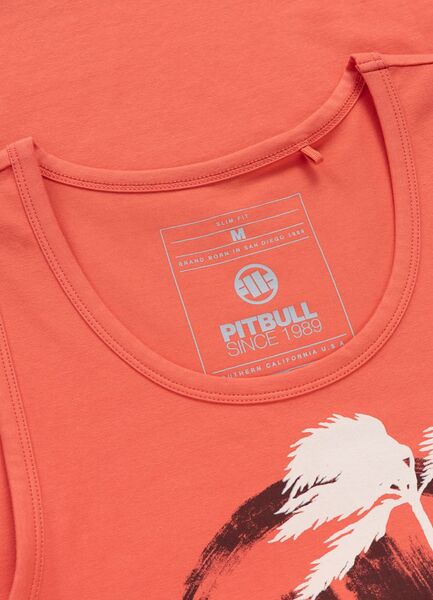 Tank Top PIT BULL Slim Fit "PALMS" - łososiowy