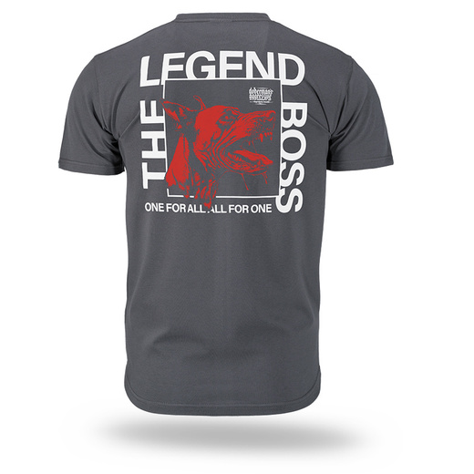 Dobermans Aggressive T-shirt &quot;THE LEGEND BOSS&quot; TS382 - graphite